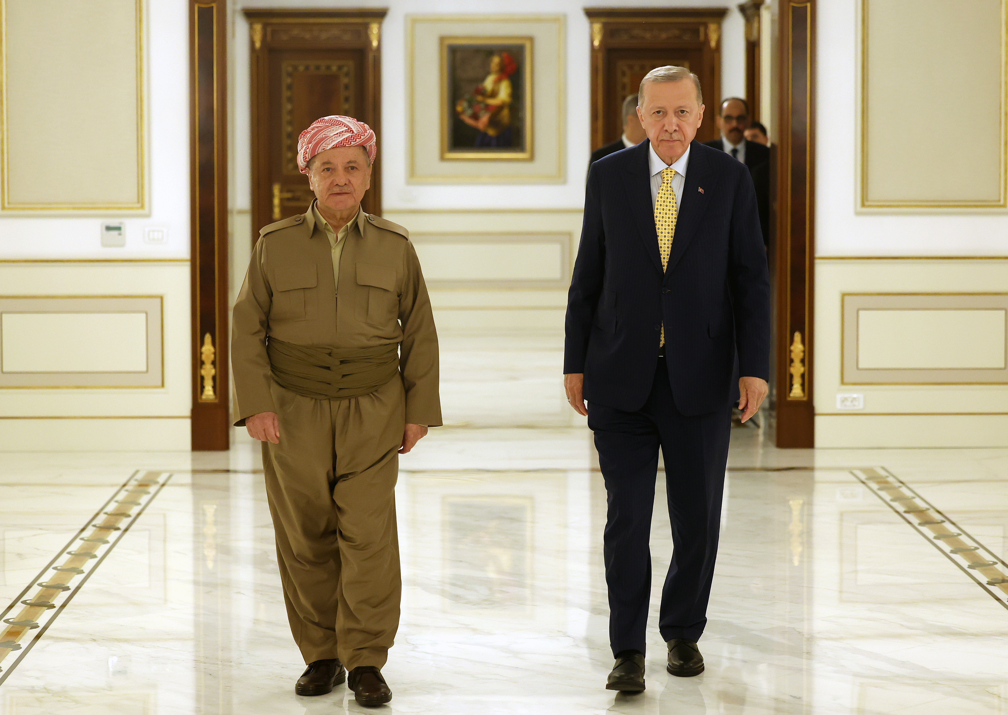 President Erdogan discusses counterterrorism with KRG officials in Erbil