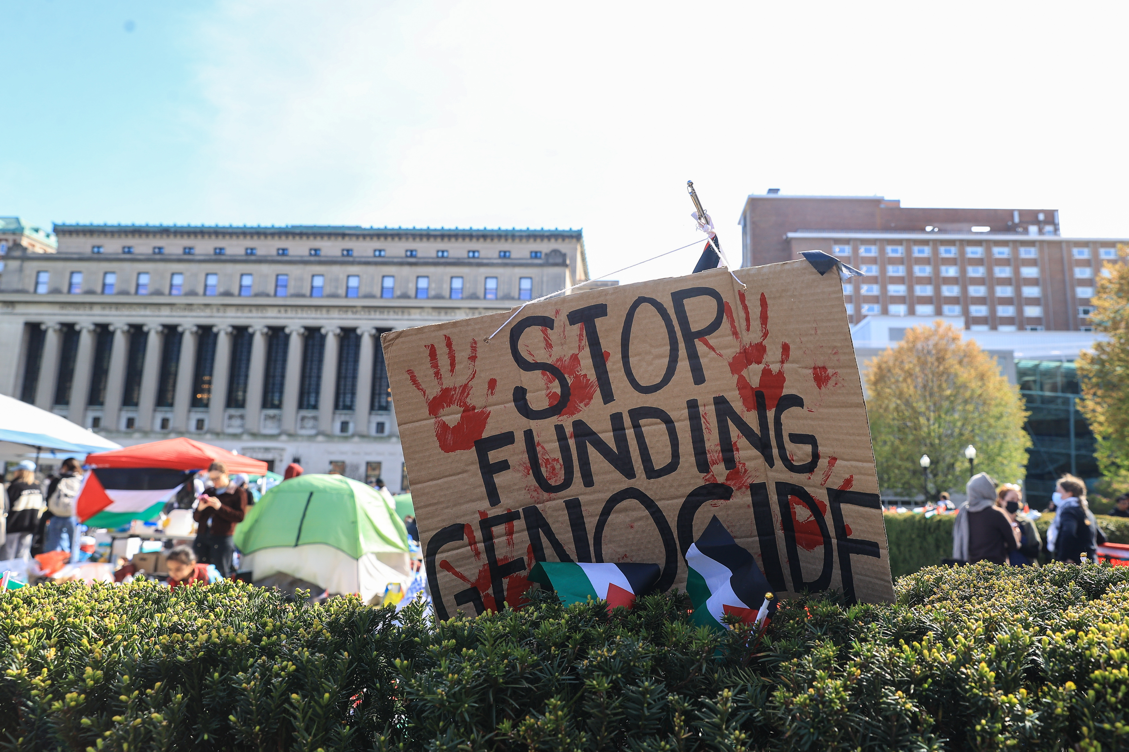 Netanyahu urges halt to "horrific" pro-Palestinian student protests in US campuses