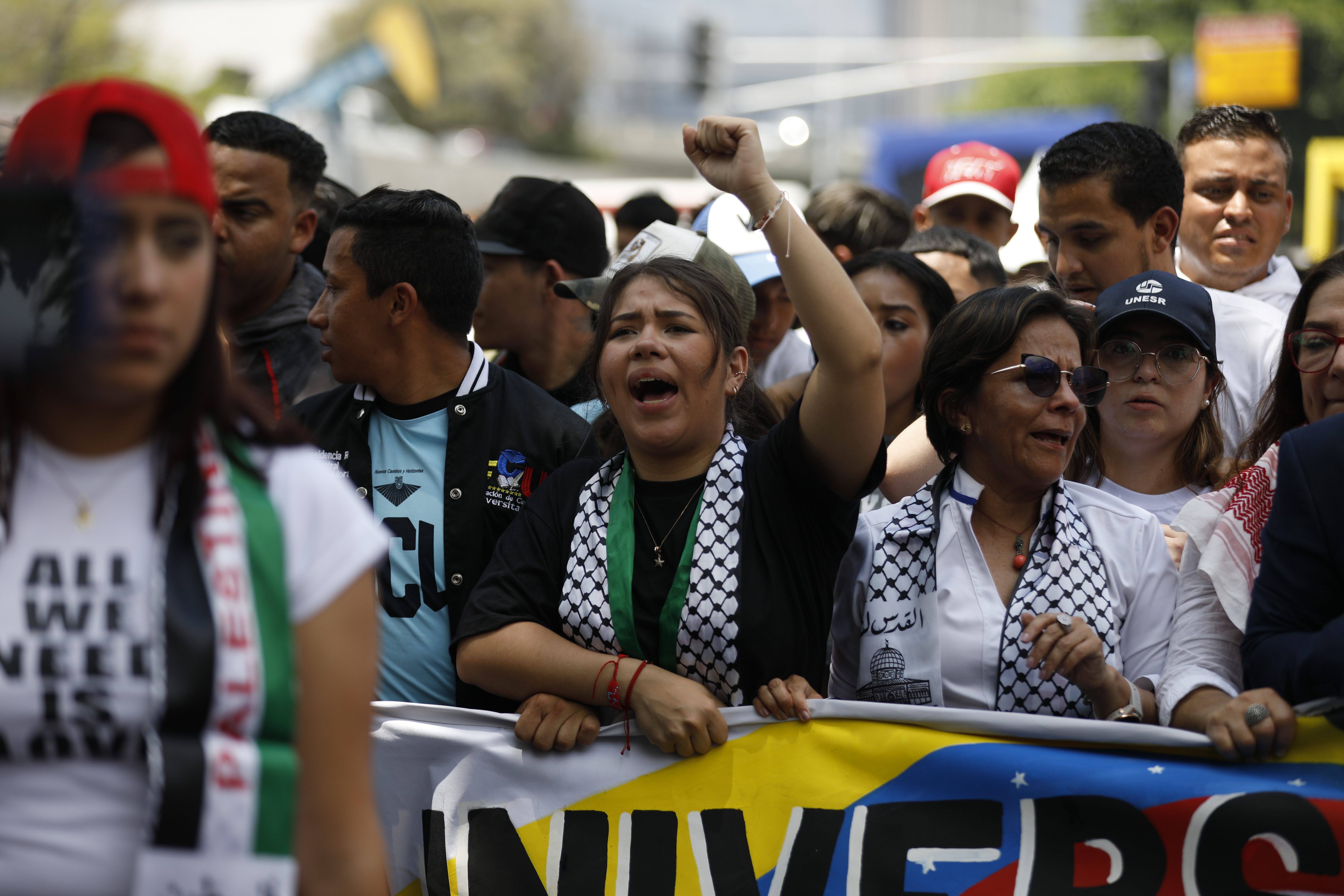 Students protest in support of Palestine in Venezuela