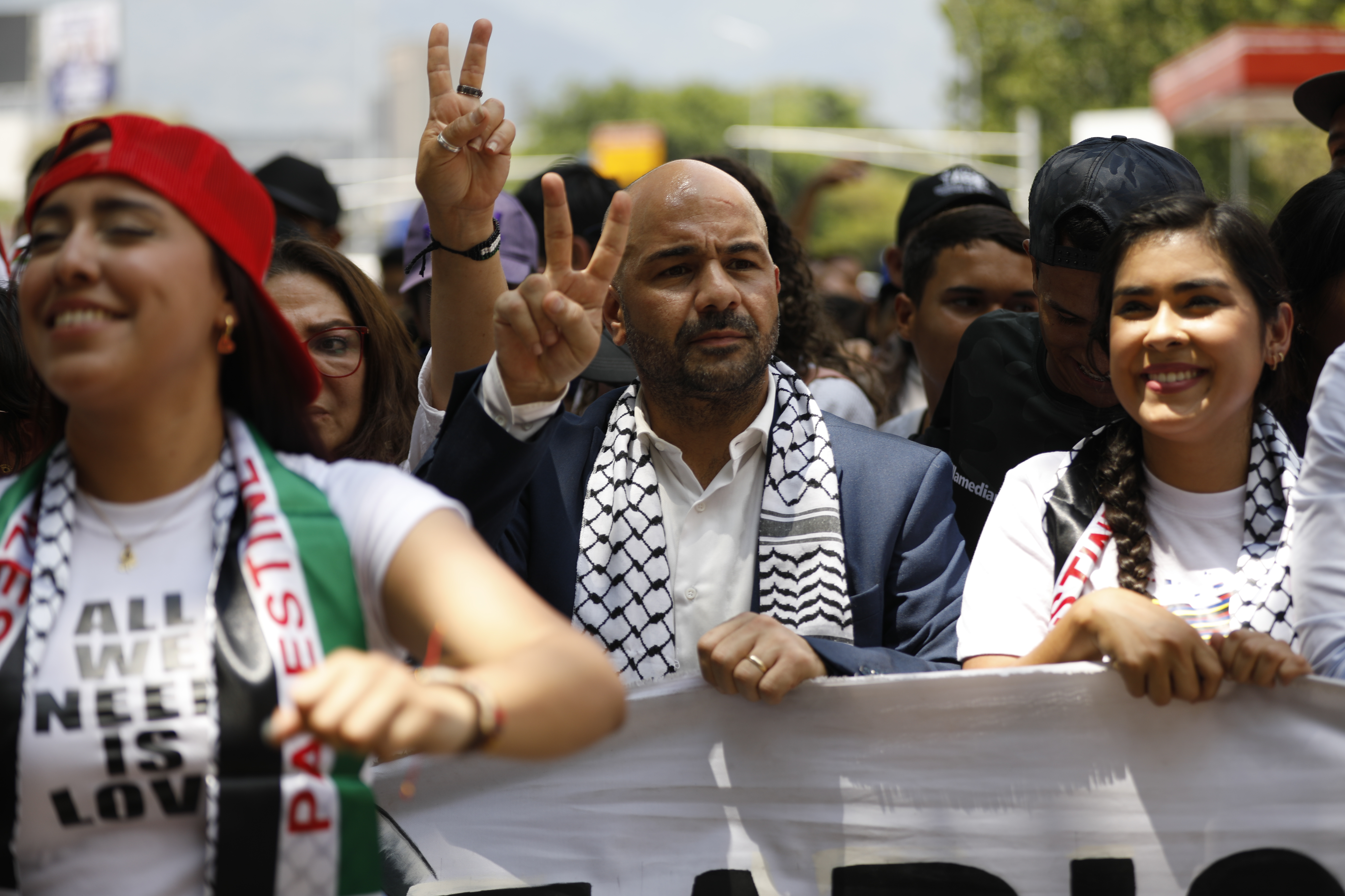 Students protest in support of Palestine in Venezuela