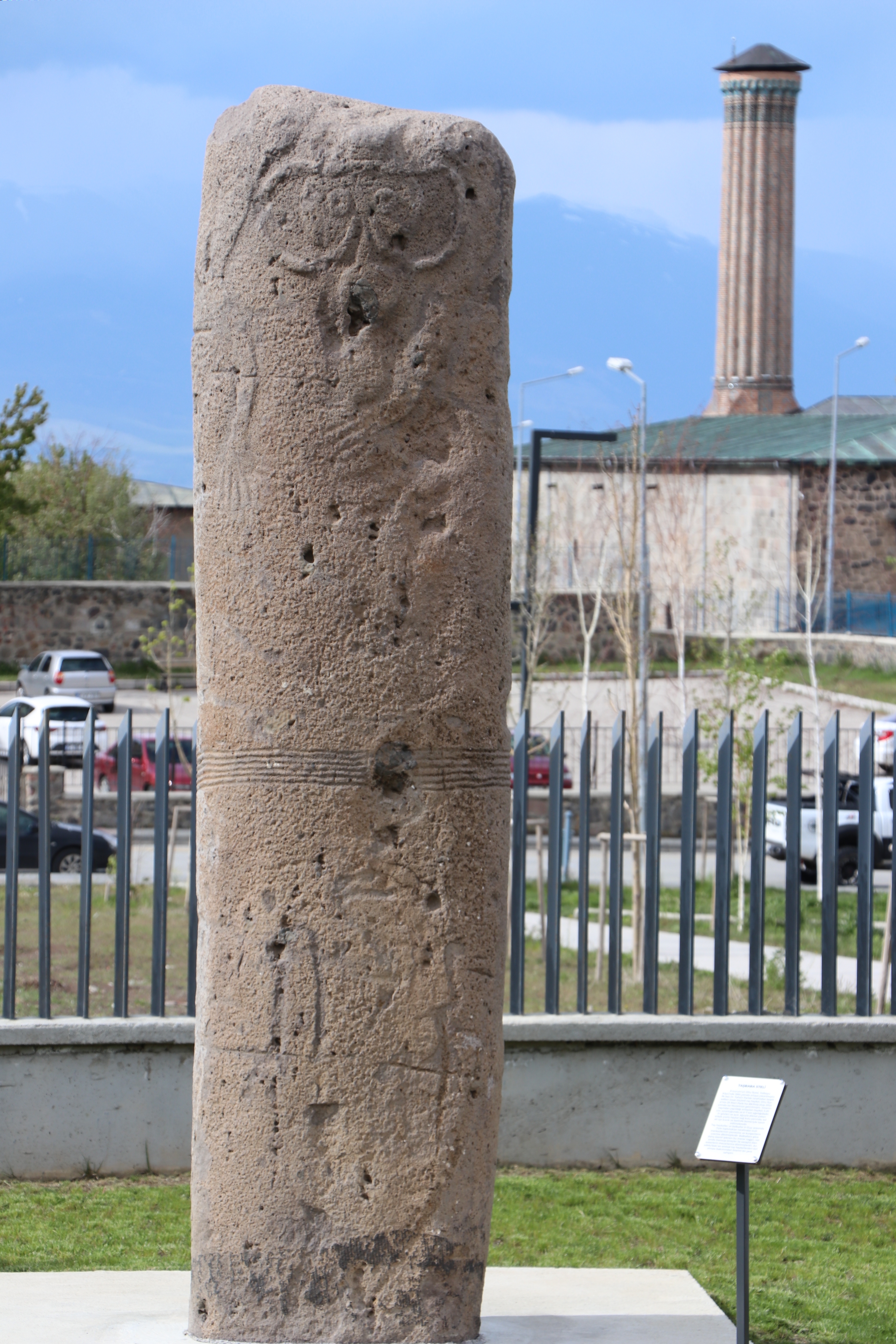 Protho-Turkish 6-ton obelisk on display at Erzurum Museum in Türkiye