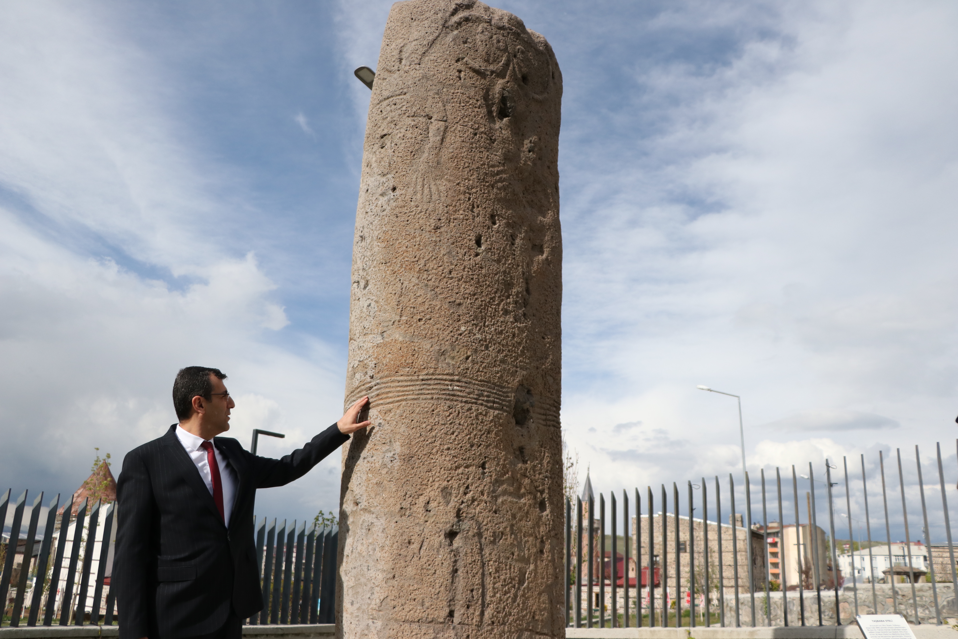 Protho-Turkish 6-ton obelisk on display at Erzurum Museum in Türkiye