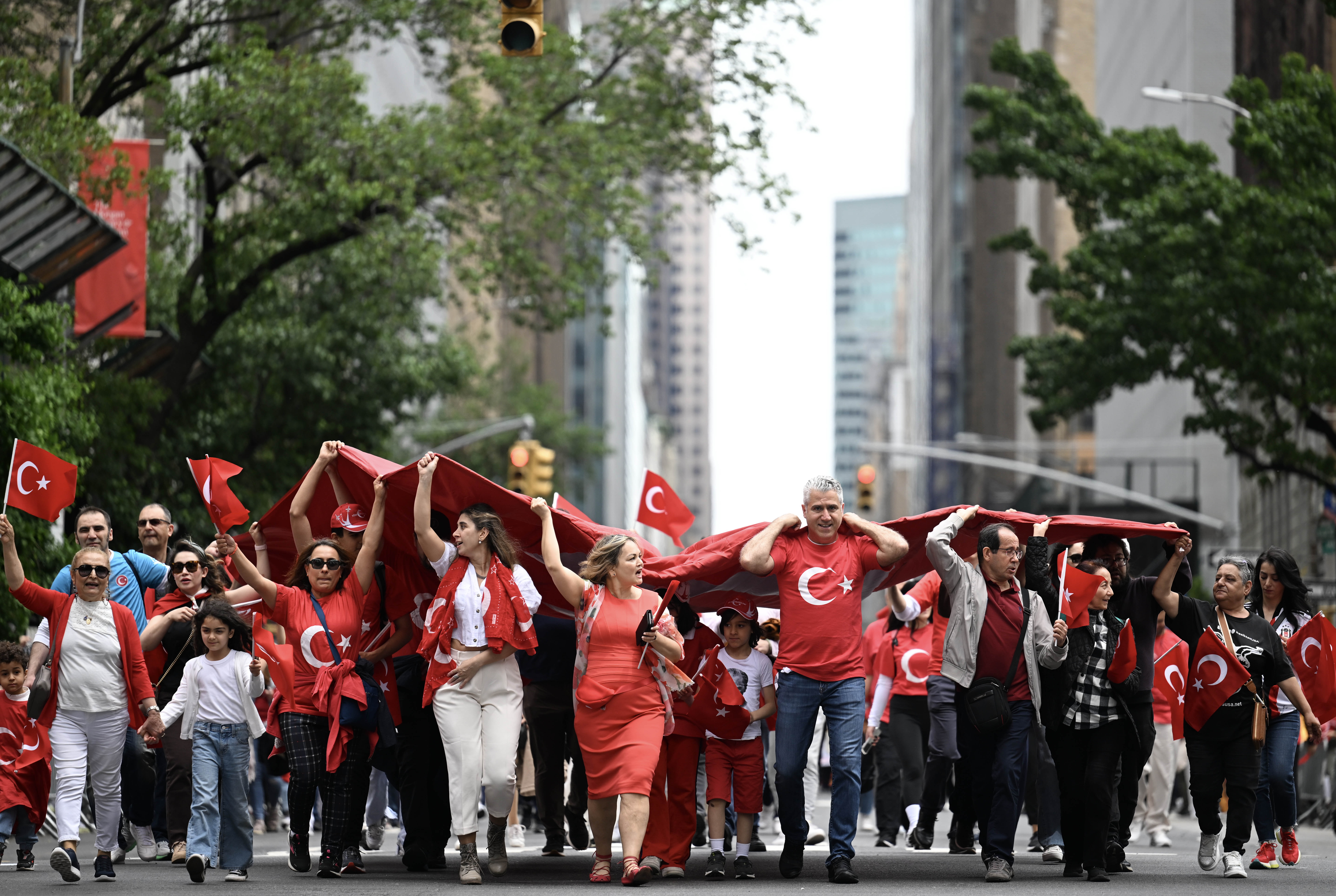 Turkish flag raises in NYC for Turkish Day Parade