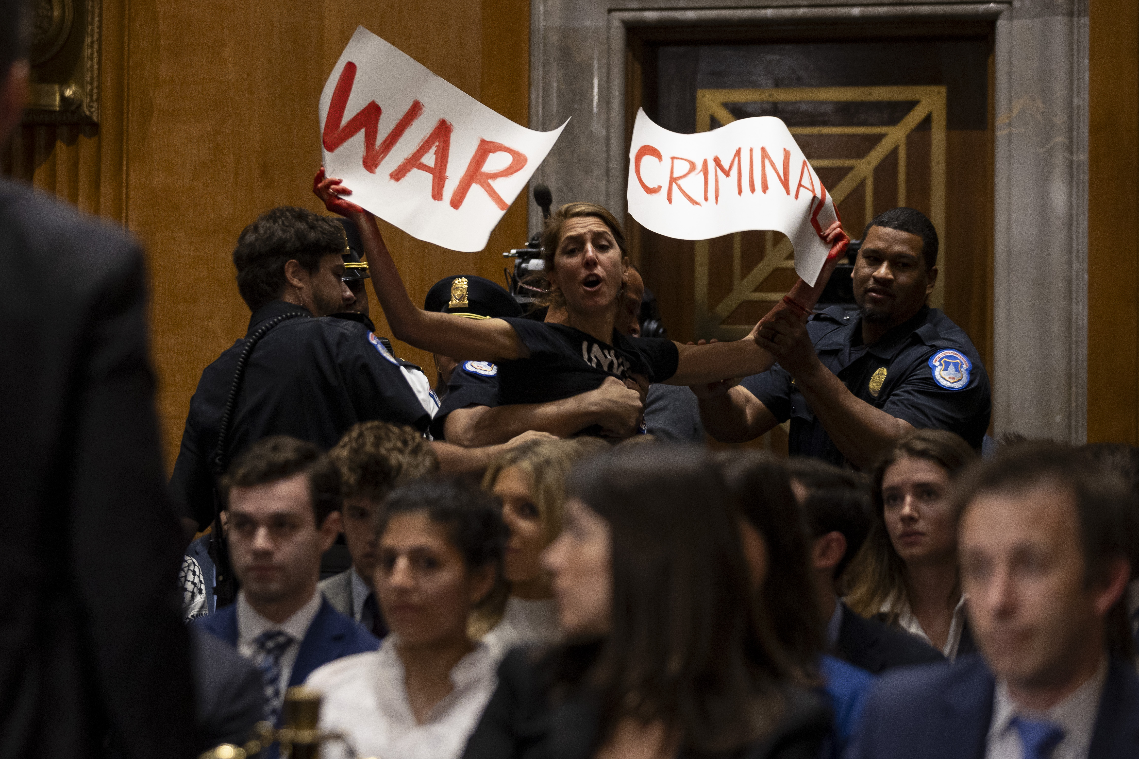 Pro-Palestinian protests interrupt Blinken's Senate testimony